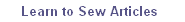 Learn to Sew Articles