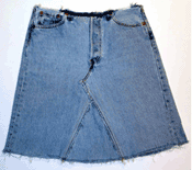 a jean skirt