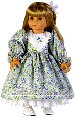 Spring dress for 18" doll from Janome @ www.janome.com